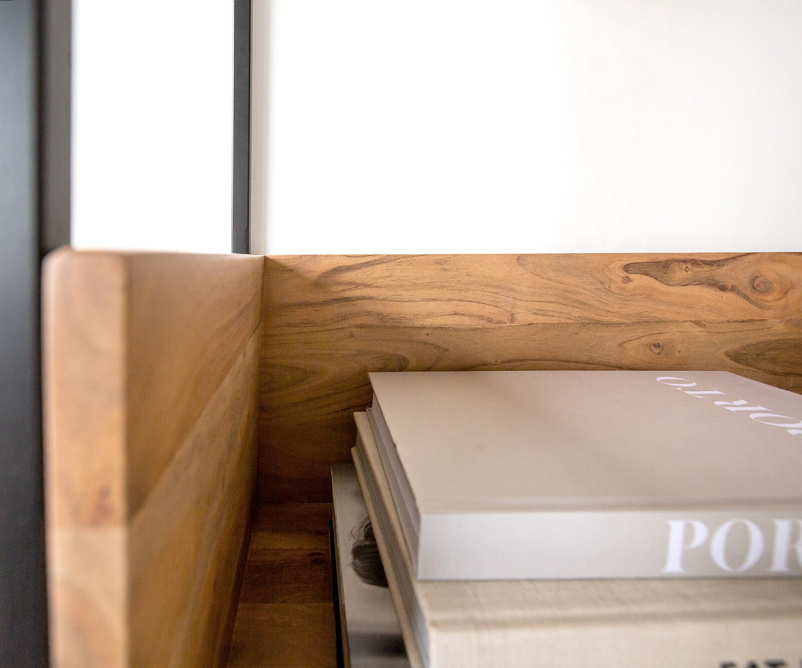 Boekenkast Lukeo 115x200 cm acacia natuur metaal zwart 6