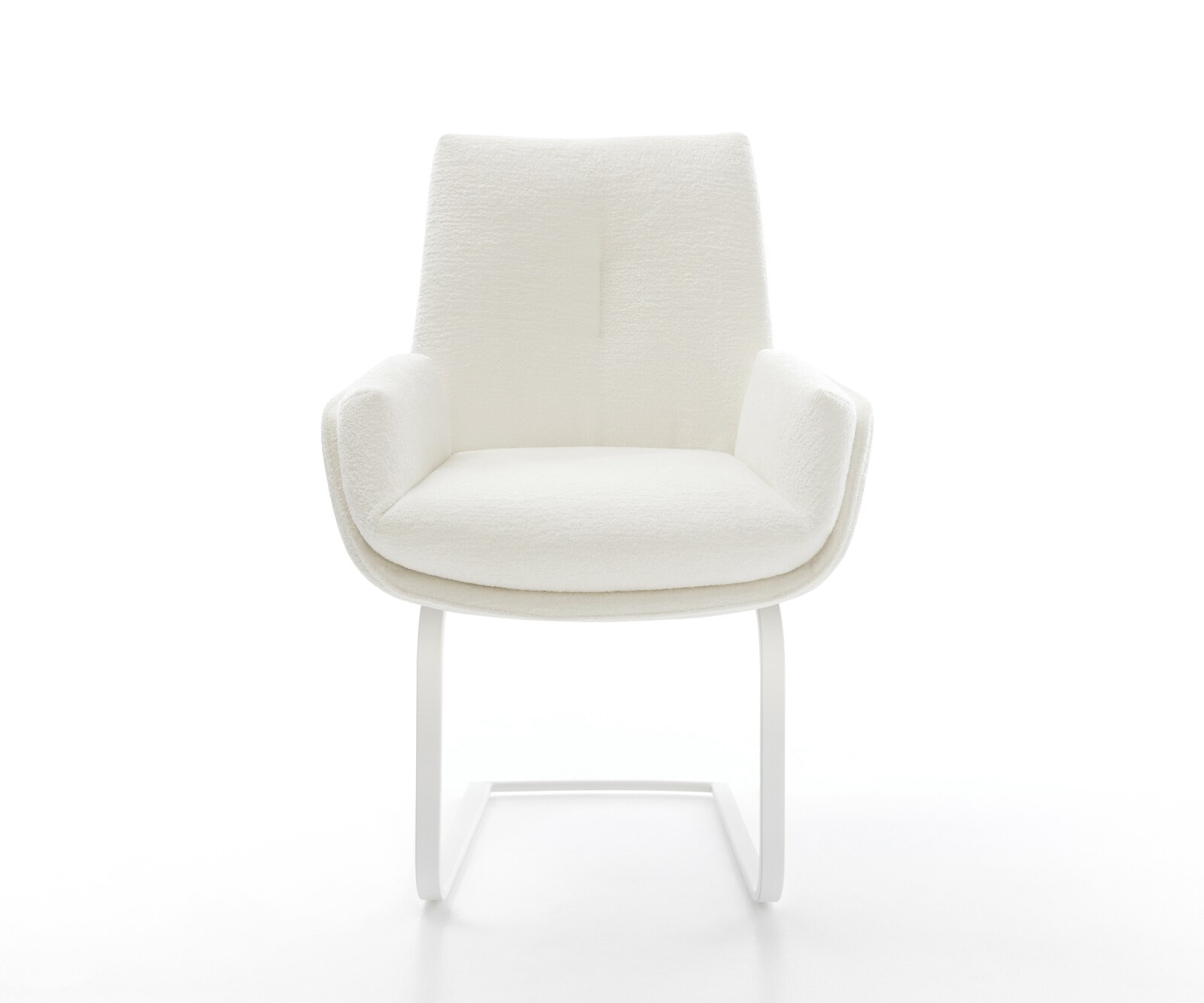 Sledemodel Clea-Flex bouclé zacht beige sledemodel vlak wit pocketveer kern 2