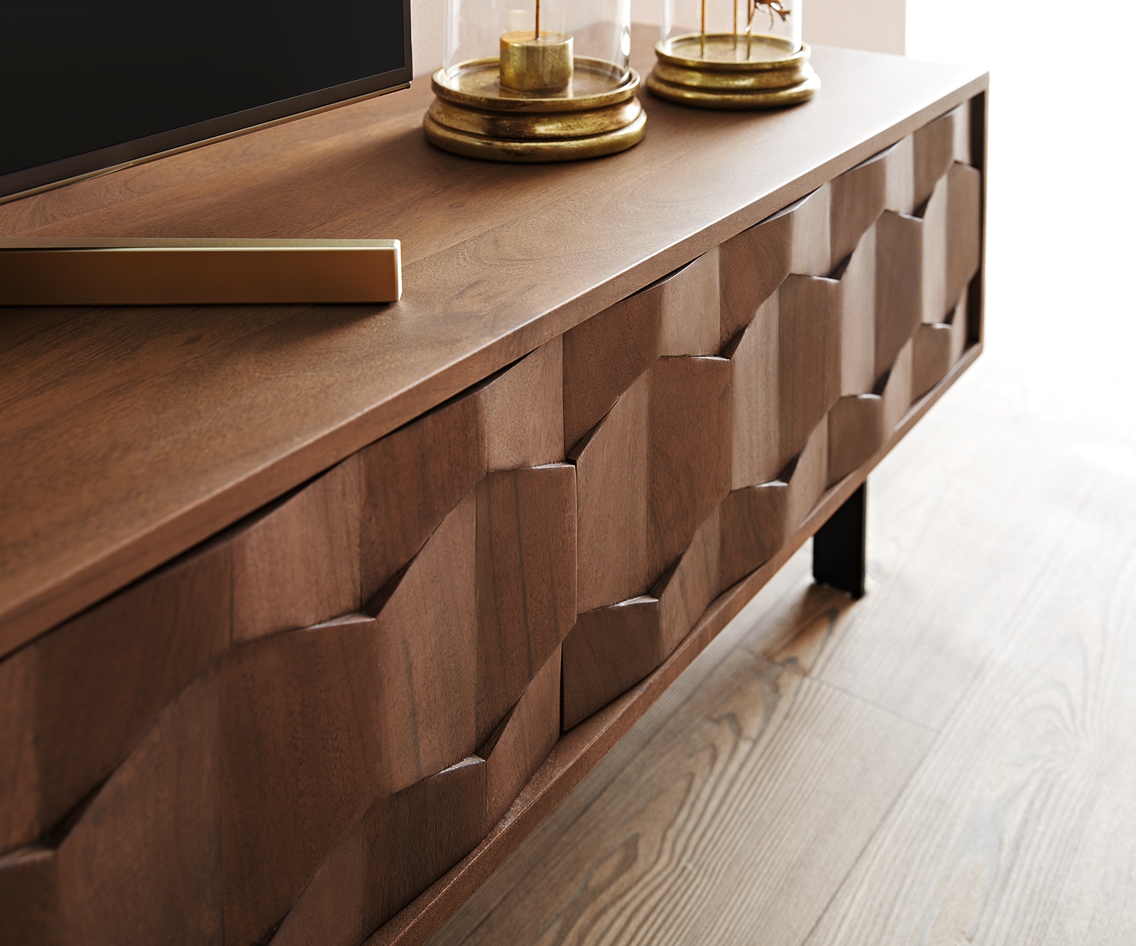 Tv-meubel Fevo 220 cm acacia bruin 4 deuren  4 Tv-meubel Fevo 220 cm acacia bruin 4 deuren  4