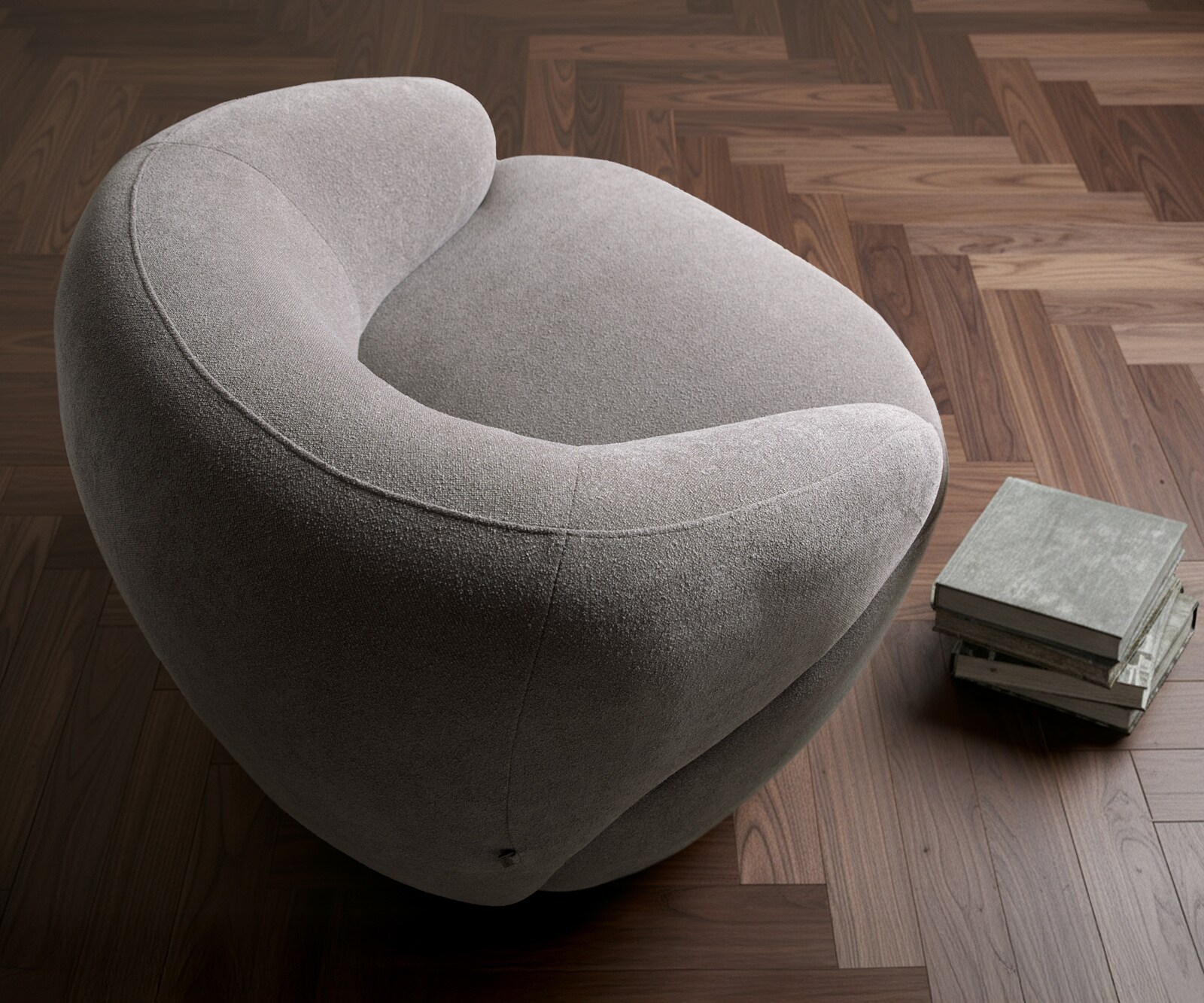 Fauteuil Nova 88x88 cm structuurstof soft grijs 3