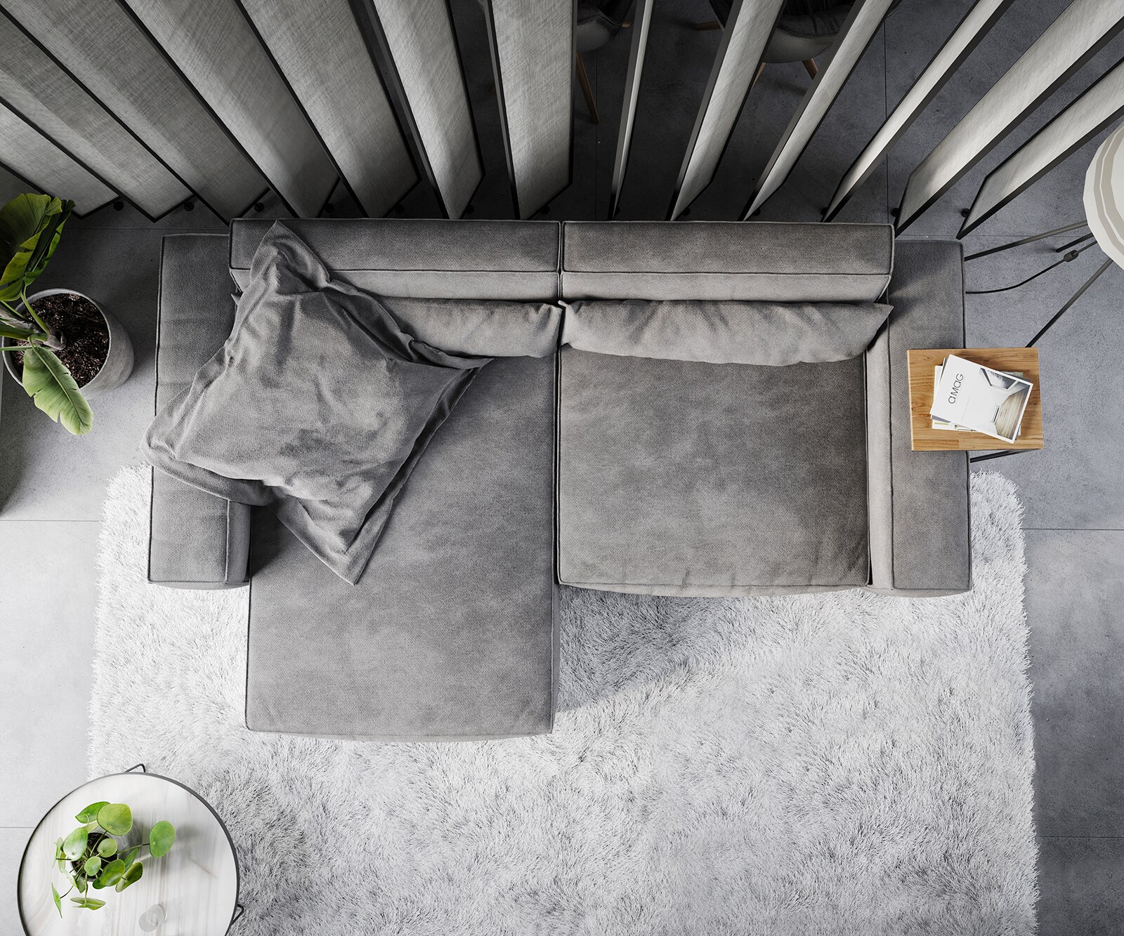 Hoekbank Sirpio XL 270x170 cm microvezel taupe recamiere variabele 5