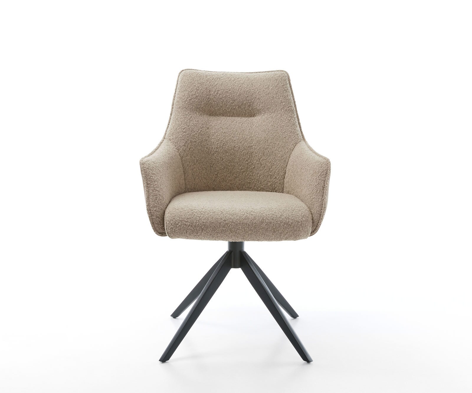 Draaistoel Alja-Flex met armleuning materiaalmix mud kruisframe breed zwart 360° draaibaar pocketveer kern 1