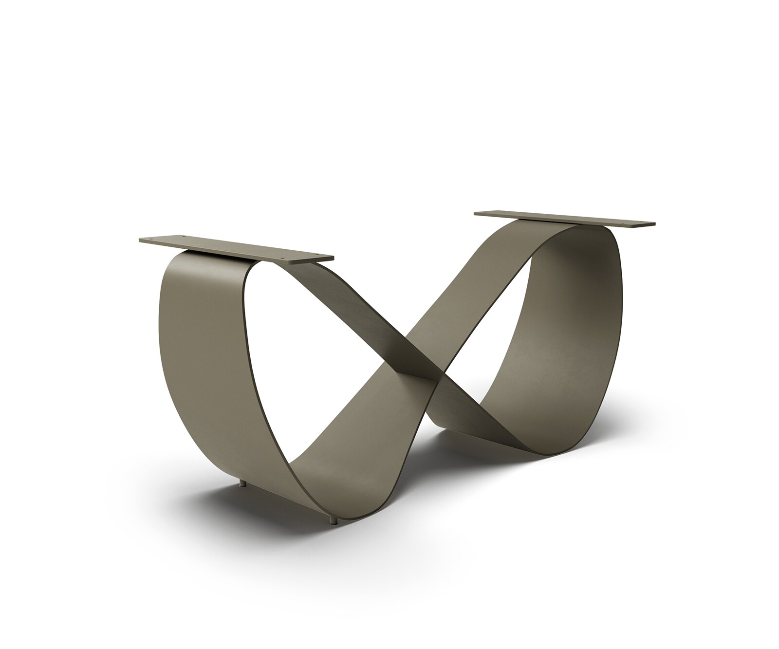 Tafelframe Infinity metaal effect afwerking titanium voor tafelbladen vanaf 240 cm