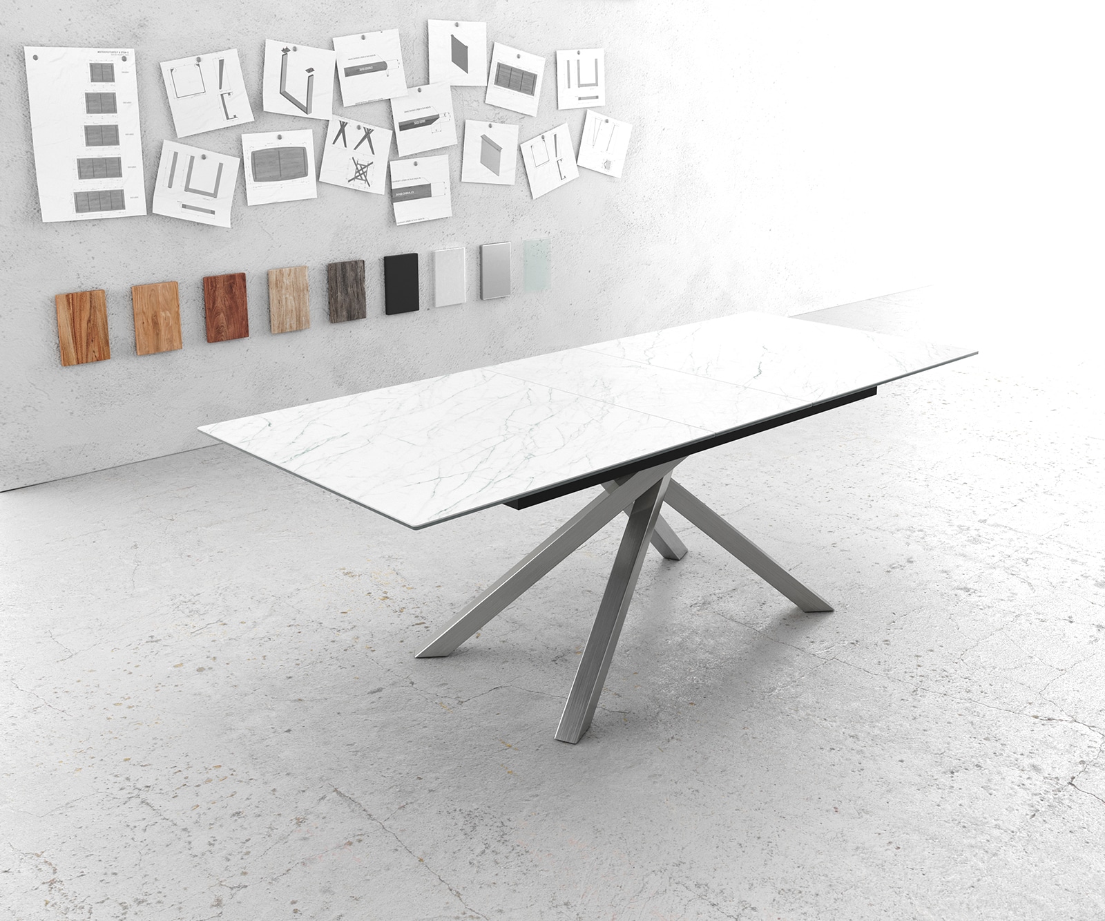 Eettafel Edge Keramische uitschuifbaar 4 Eettafel Edge Keramische uitschuifbaar 4