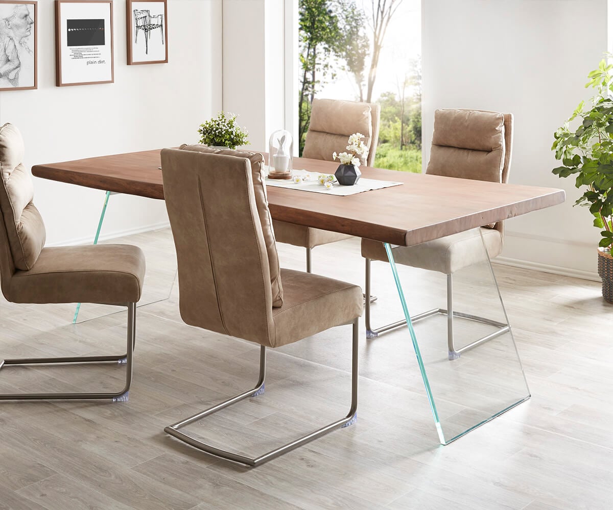 Eettafelblad Edge 200x100cm XL acacia bruin Live-Edge 5