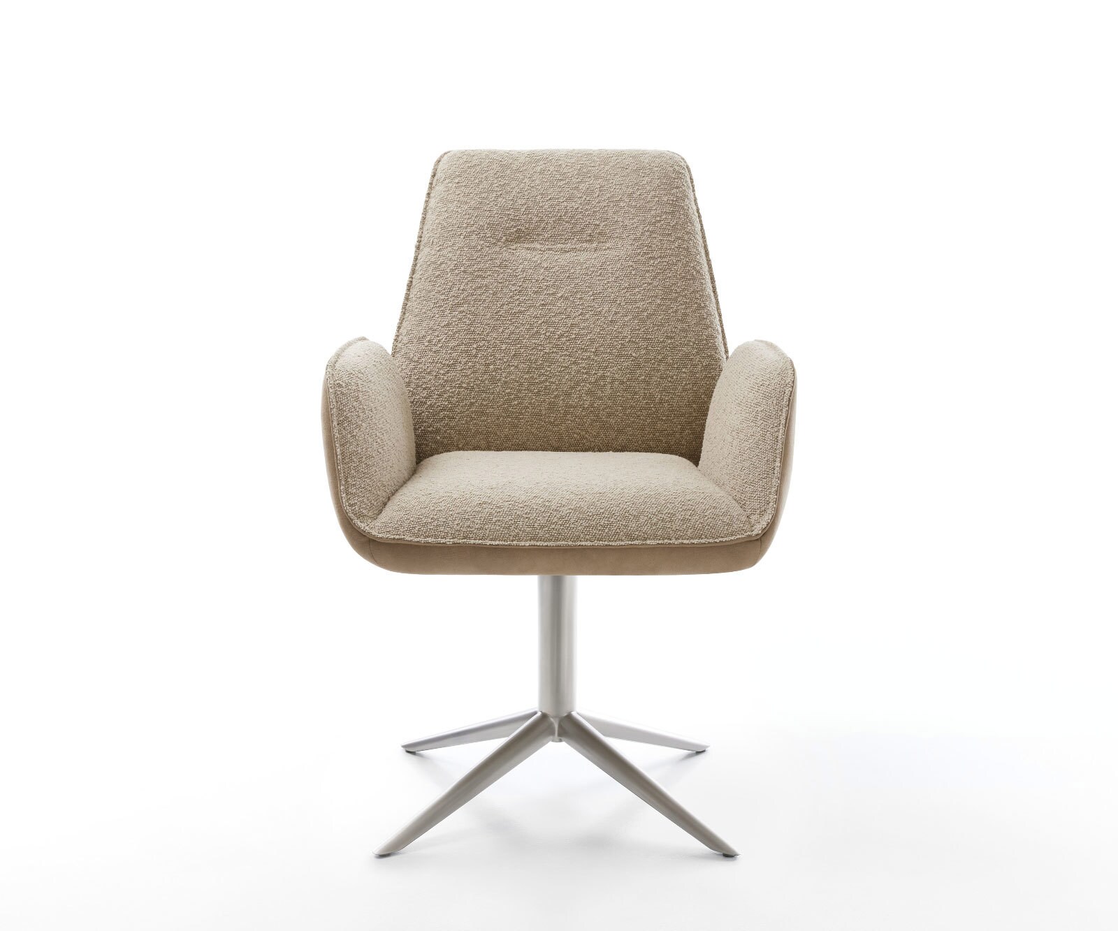 Draaistoel Zoa-Flex materiaalmix mud kruispoot roestvrij staal 360° draaibaar rocker-functie pocketveer kern 1