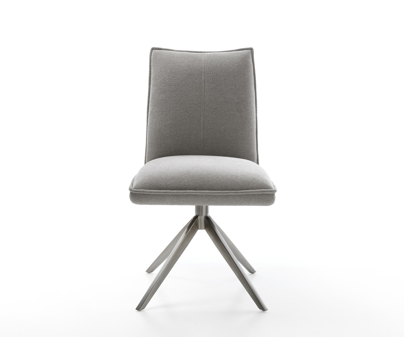 Draaistoel Lelio-Flex zachte stof met structuur grijs kruisframe breed grafiet 360° draaibaar rocker-functie pocketveer kern 2