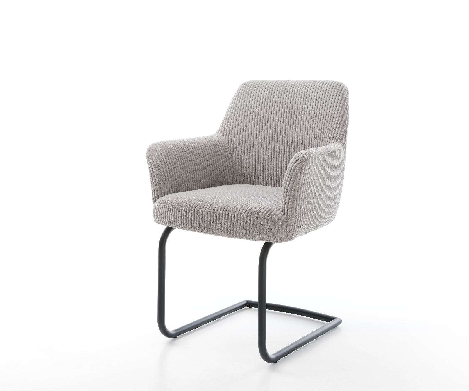 Sledemodel Xana-Flex met armleuning koord zilver grijs sledemodel rond zwart pocketveer kern