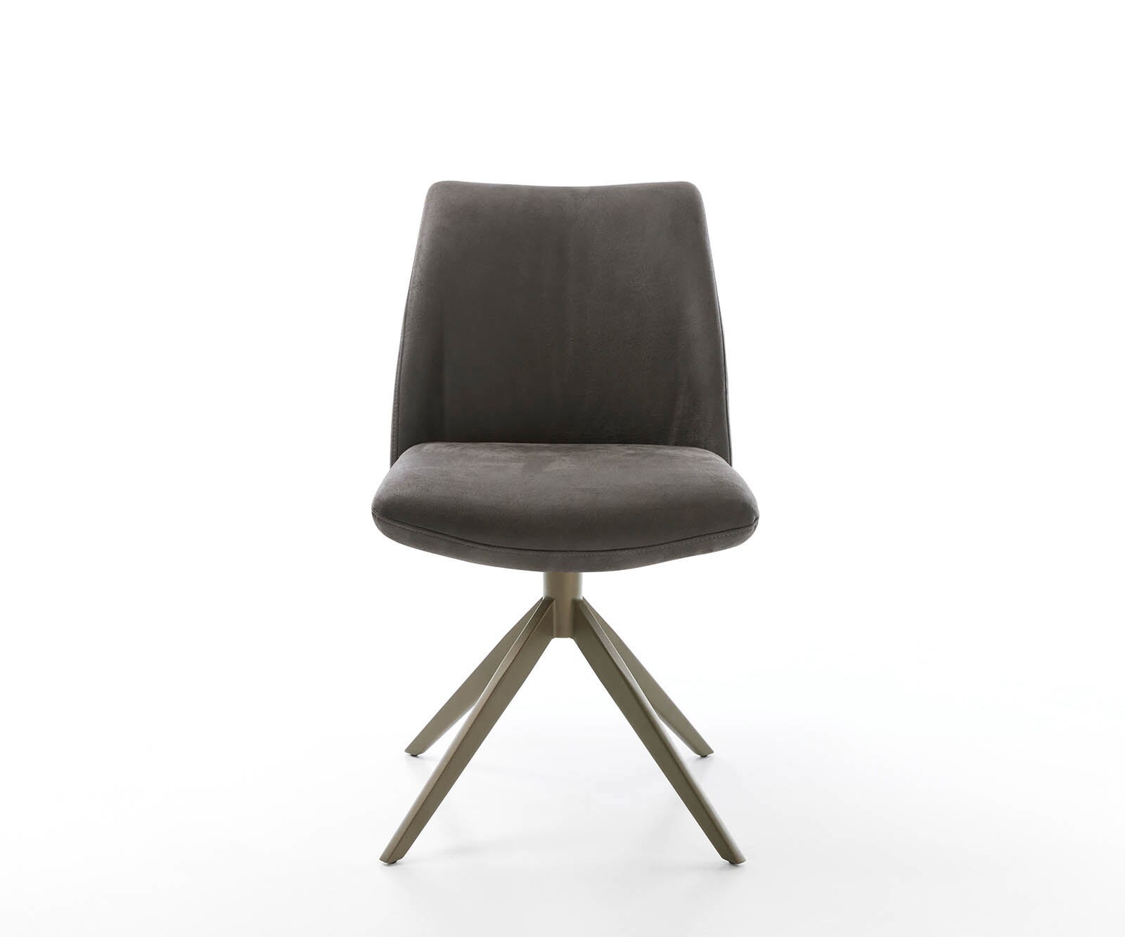 Draaistoel Elso-Flex microvelours antraciet vintage kruisframe breed afwerking met titanium 360° draaibaar pocketveer kern 1