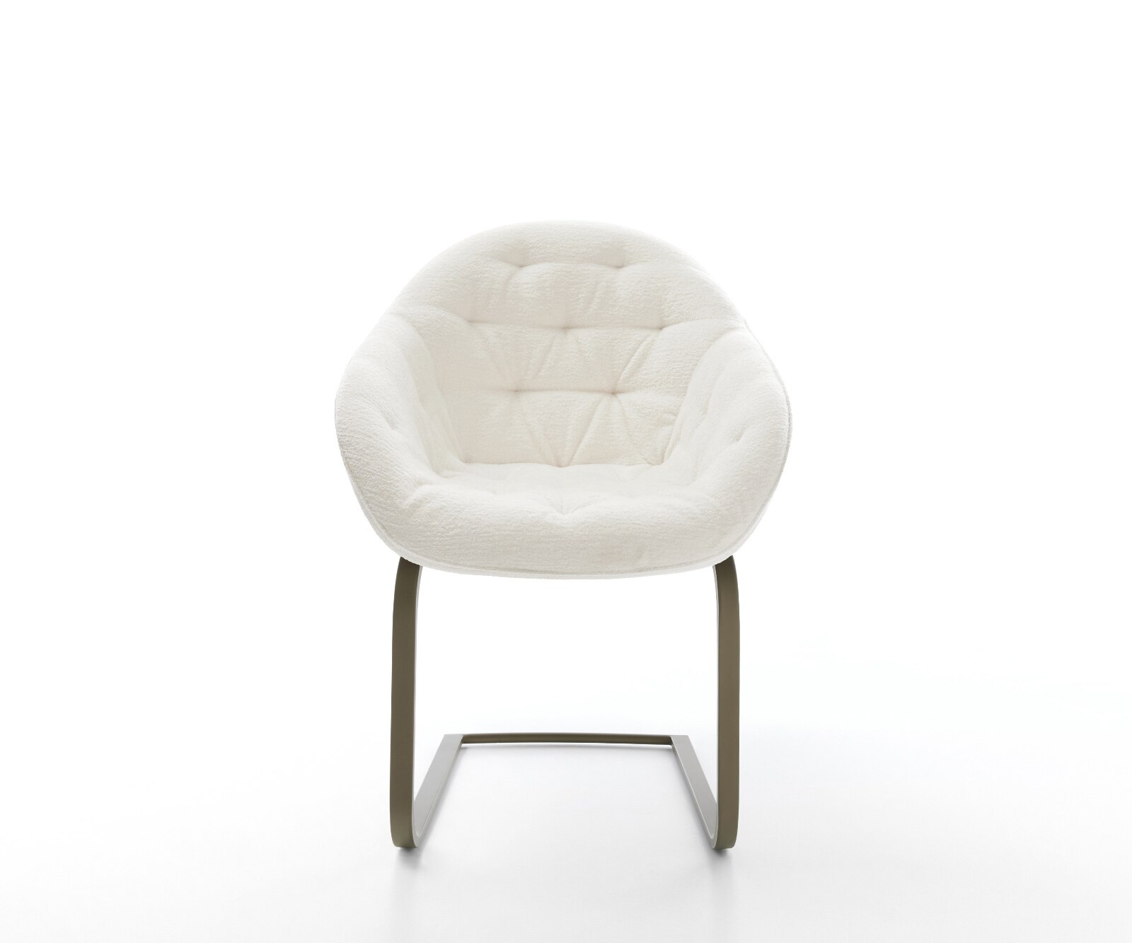 Sledemodel Gaio-Flex bouclé zacht beige sledemodel vlak afwerking met titanium 1