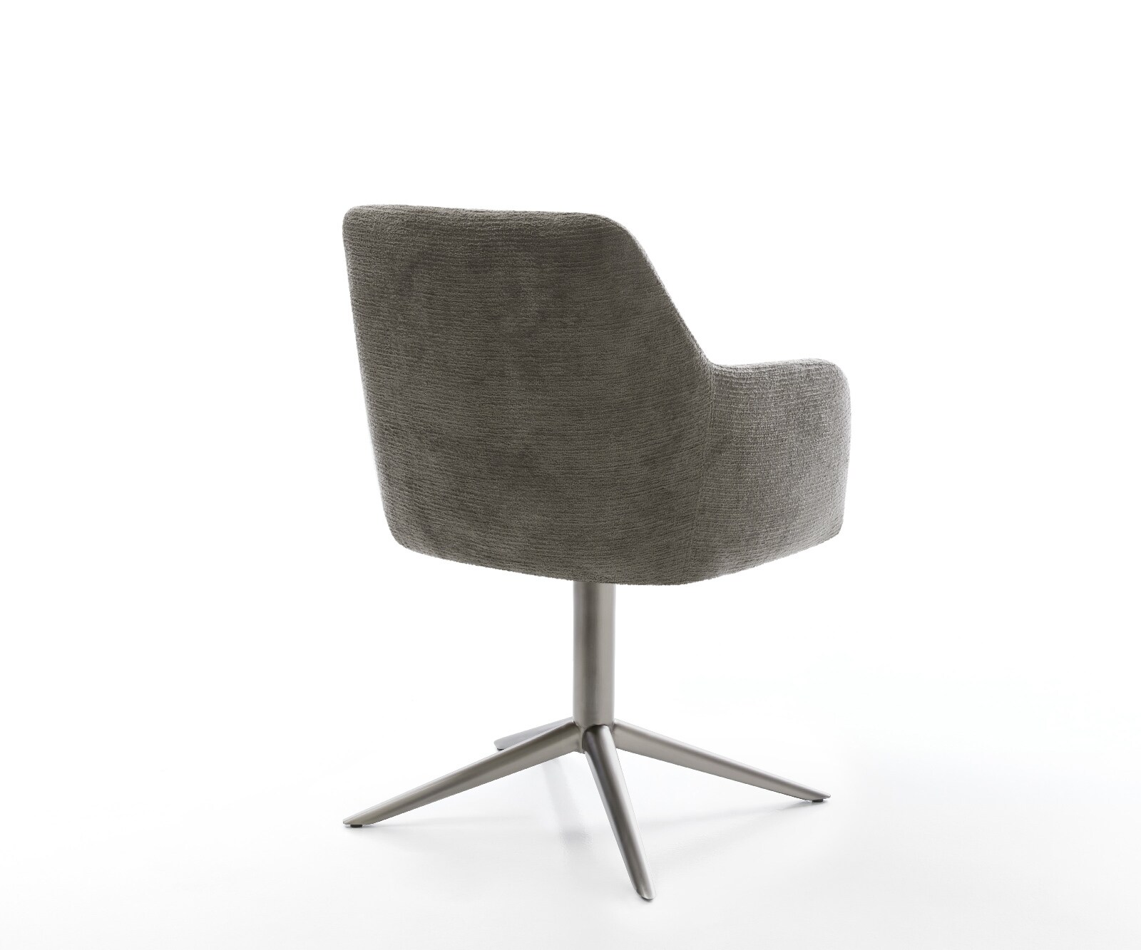 Draaistoel Greg-Flex bouclé zacht mud kruispoot grafiet 360° draaibaar rocker-functie pocketveer kern 4