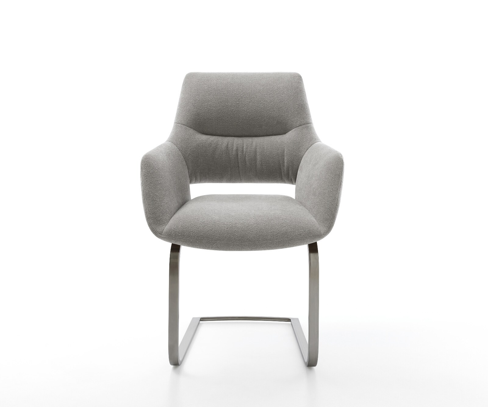 Sledemodel Yago-Flex met armleuning zachte stof met structuur grijs sledemodel vlak grafiet pocketveer kern 2