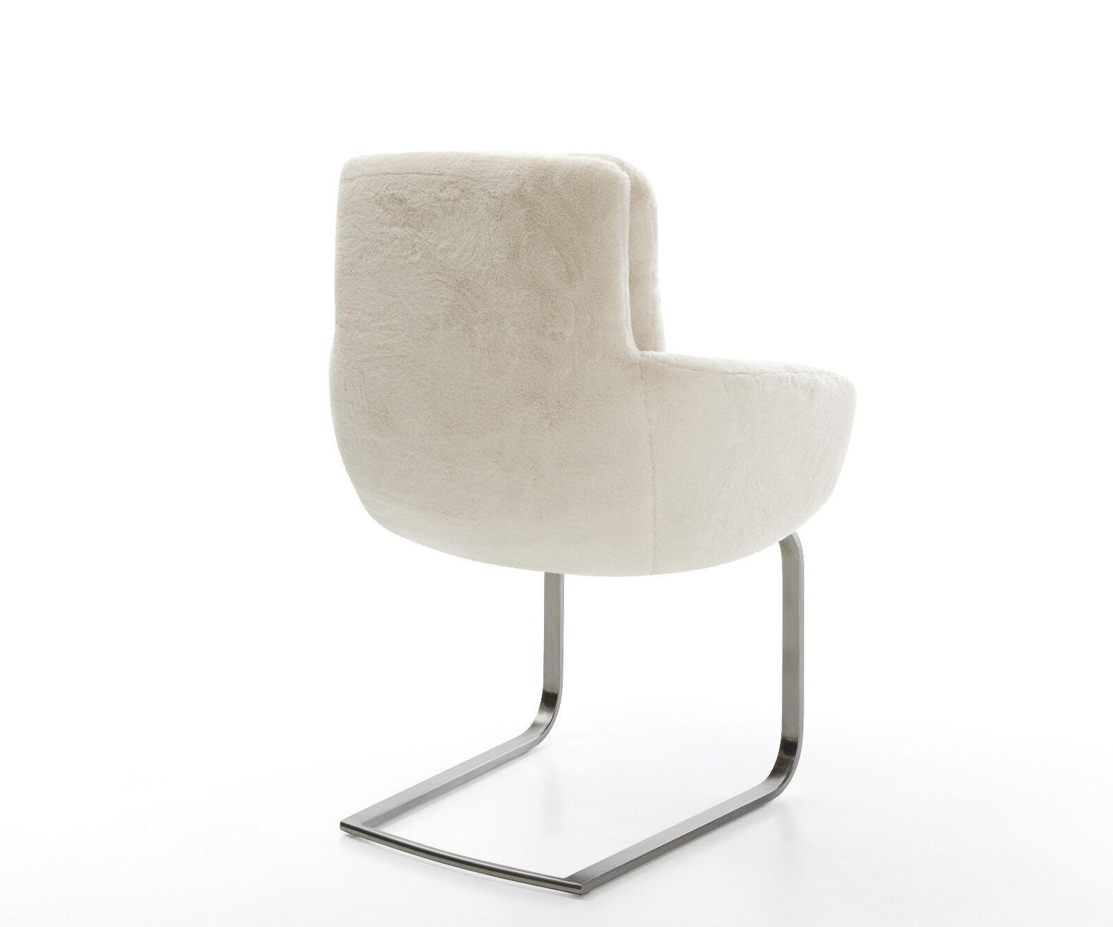 Sledemodel Abelia-Flex met armleuning pluchen crème-wit sledemodel vlak grafiet 4