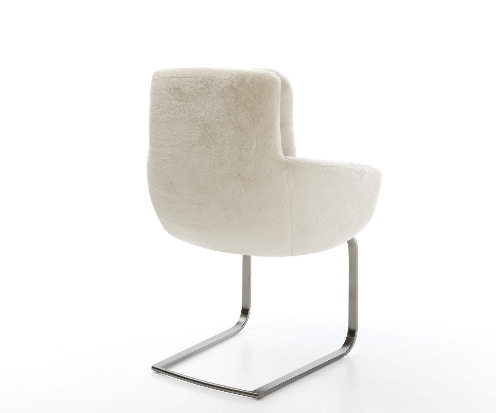 Sledemodel Abelia-Flex met armleuning pluchen crème-wit sledemodel vlak grafiet 5