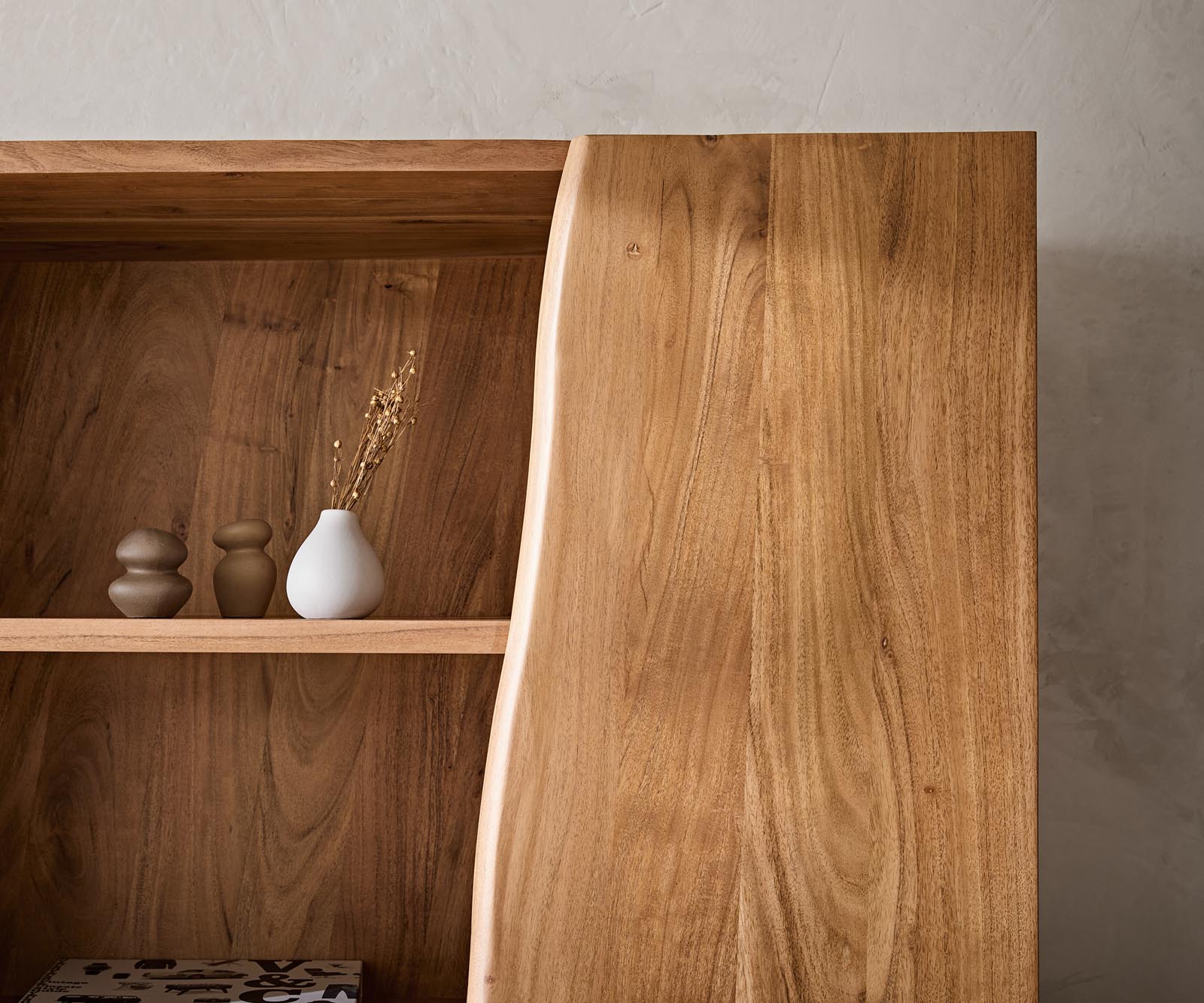 Kast Live-Edge 140x195 cm Acacia Natuur 2 deuren 5