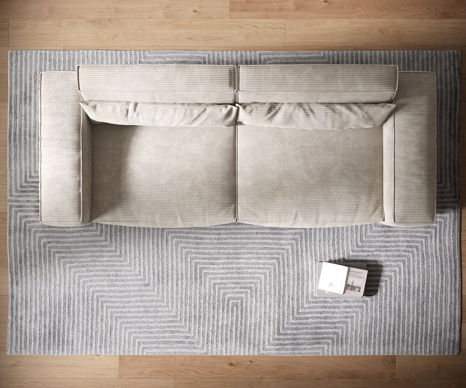 Grote bank Sirpio XL 270x130 cm koorduroy beige 5