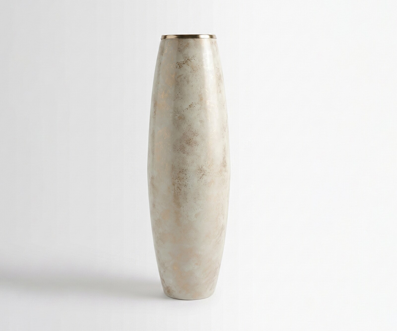 Vaas Velino B25 x D25 x H79 cm Glas Alabaster Gold Handgemaakt