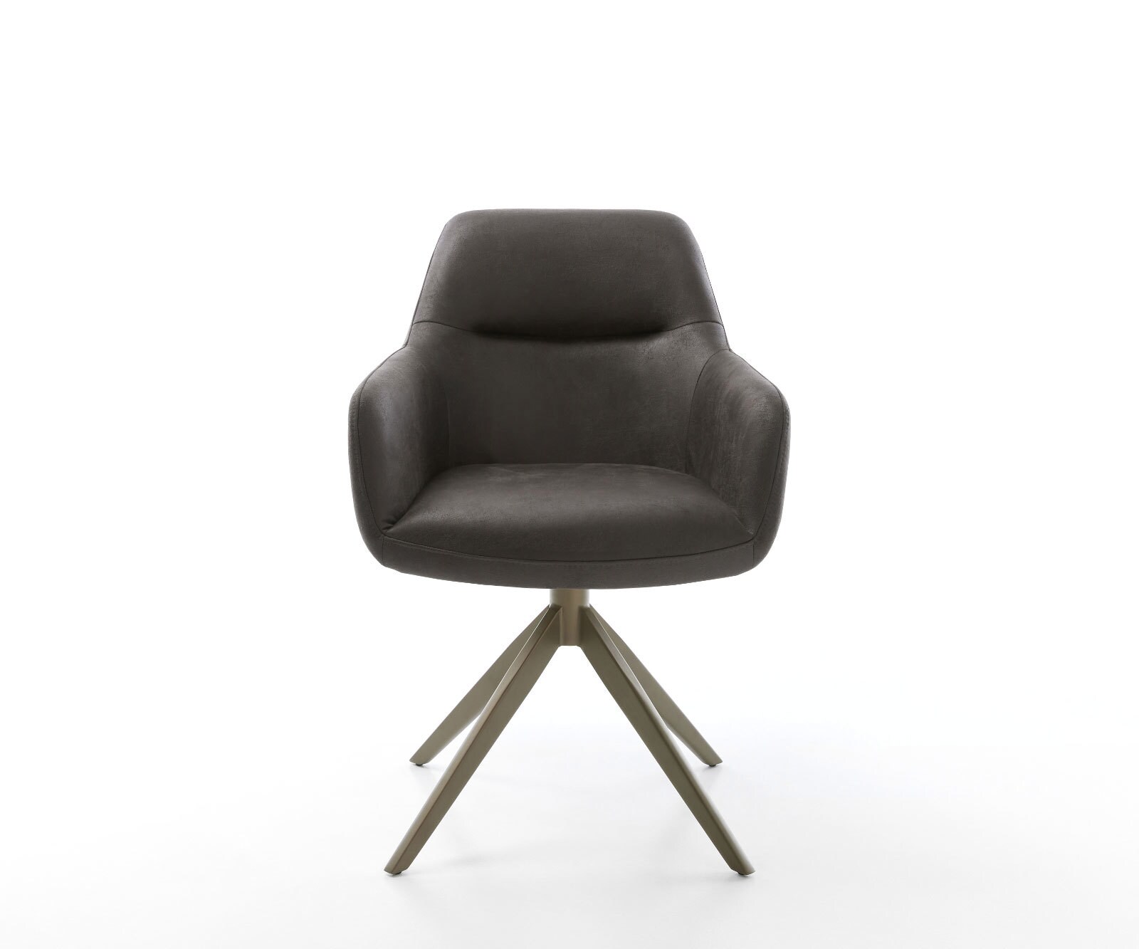 Draaistoel Pejo-Flex microvelours antraciet vintage kruisframe breed afwerking met titanium 360° draaibaar rocker-functie pocketveer kern 2
