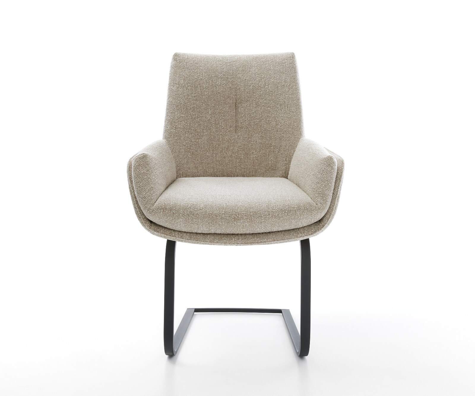 Sledemodel Clea-Flex geweven stof beige sledemodel vlak zwart pocketveer kern 2