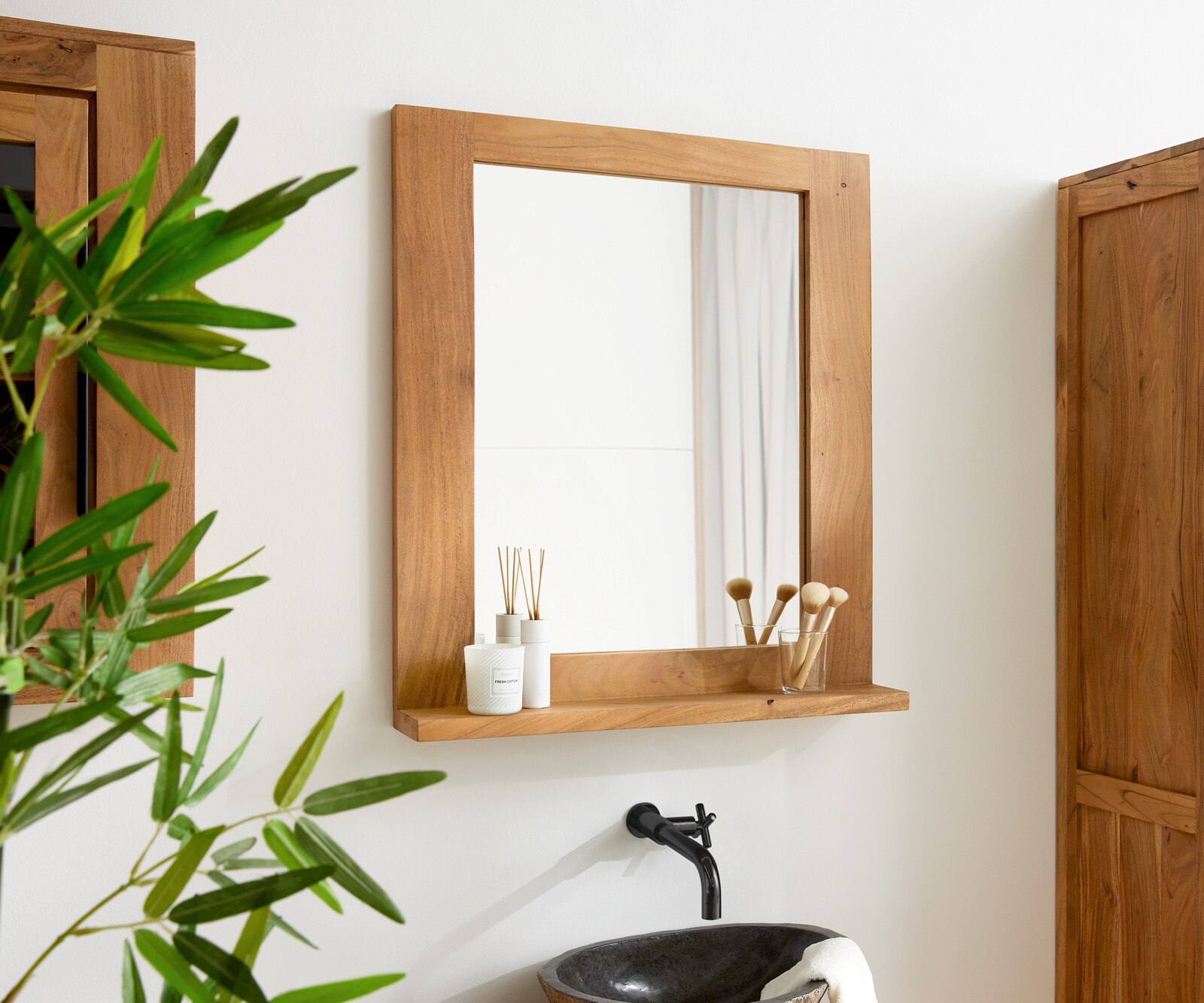 Spiegel Solidu 70x80 cm acacia natuur