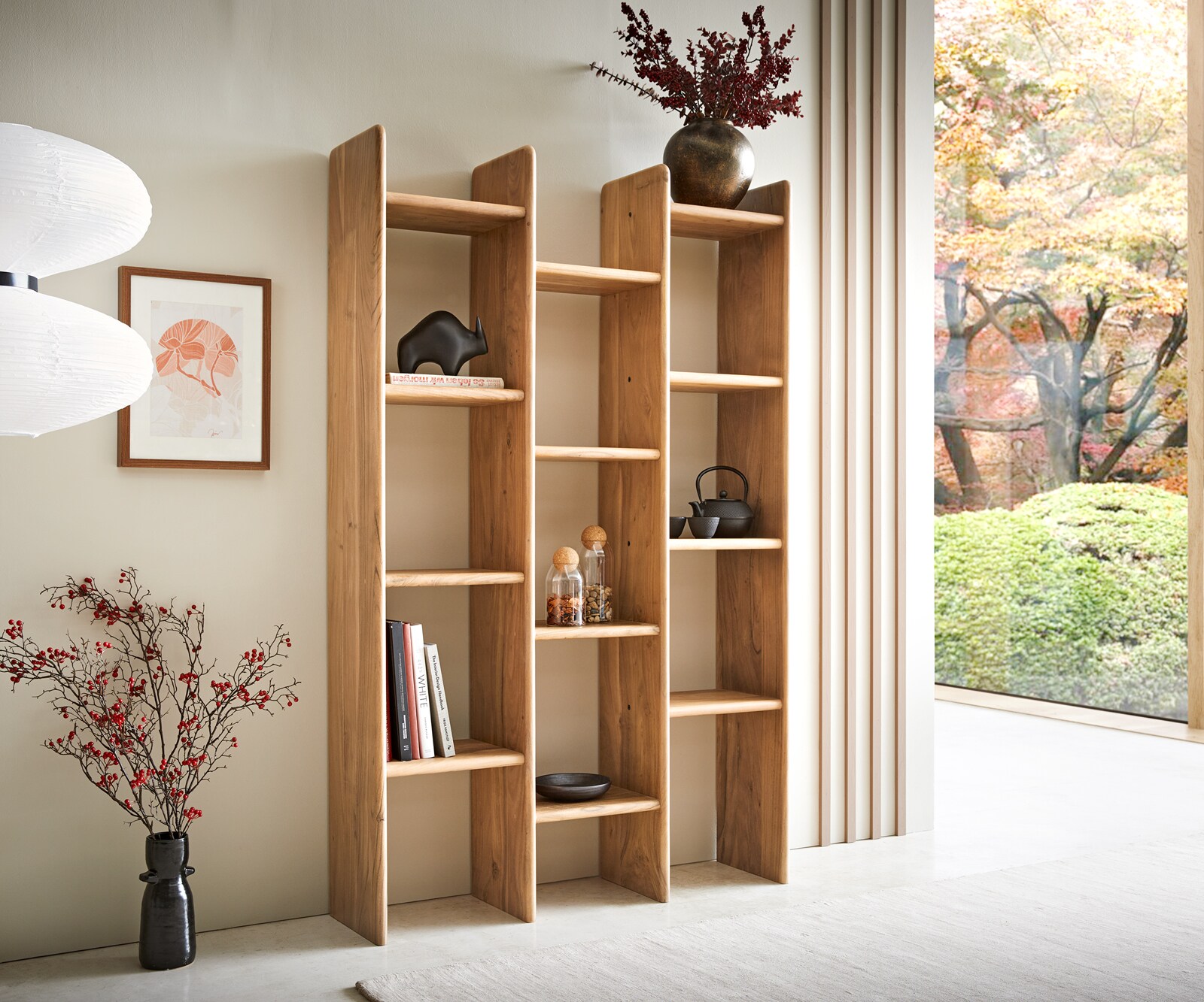 Boekenkast Tizi 110x175 cm natuur acacia
