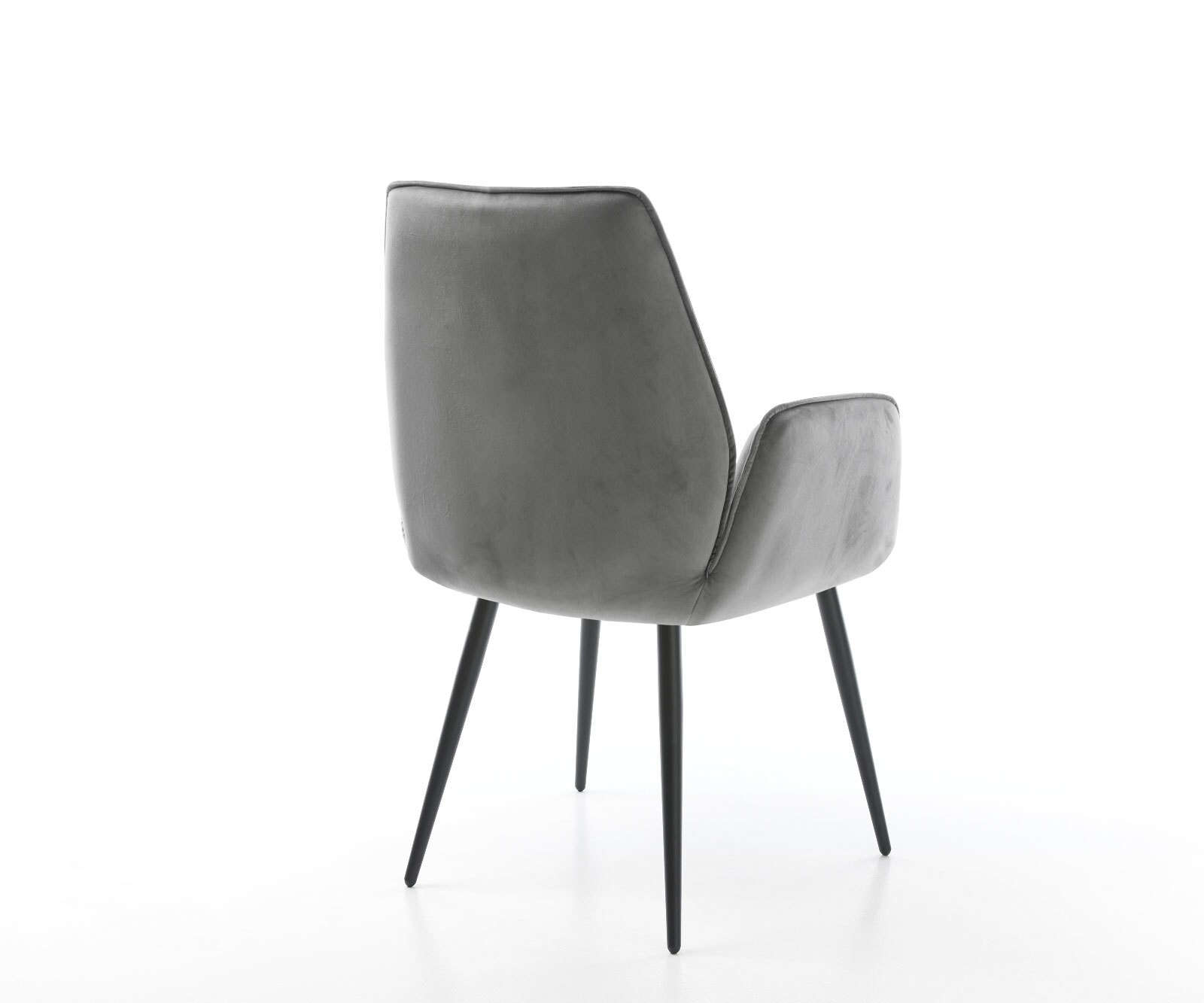 Eetkamerstoel Zoa-Flex fluweel grijs 4-poot conisch zwart pocketveer kern 4 Eetkamerstoel Zoa-Flex fluweel grijs 4-poot conisch zwart pocketveer kern 4