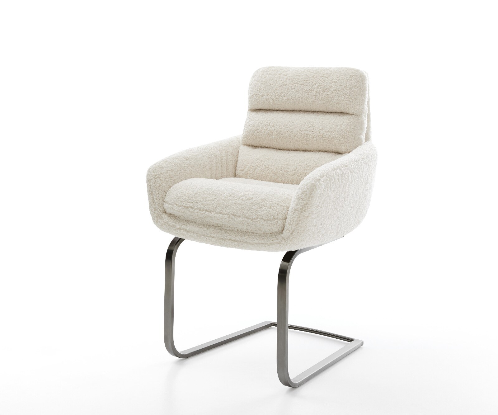 Sledemodel Abelia-Flex met armleuning teddy beige sledemodel vlak grafiet