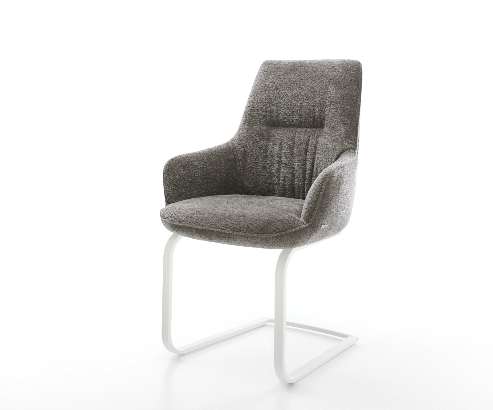 Sledemodel Zelia-Flex met armleuning bouclé zacht mud sledemodel vlak afwerking met titanium pocketveer kern 1