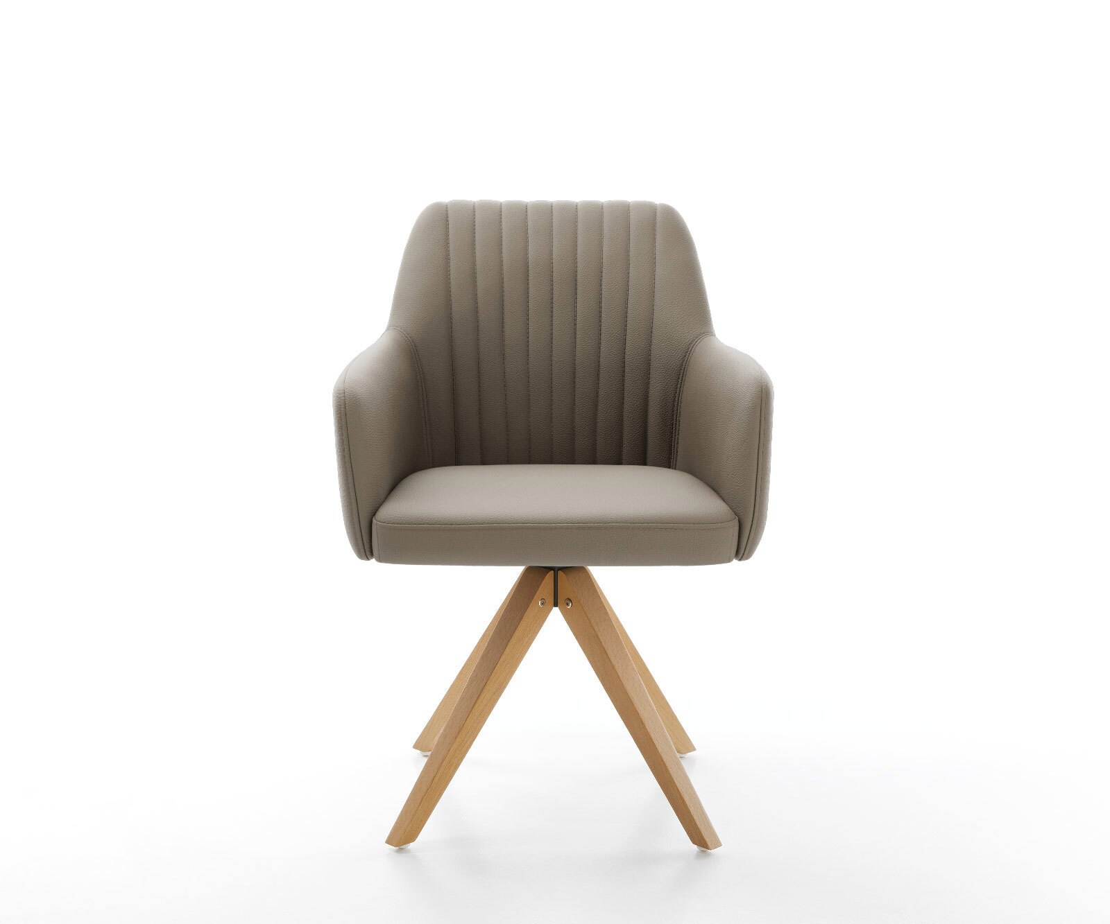 Eetkamerstoel Greg-Flex echt leer mud houten frame hoekig natuur pocketveer kern 2