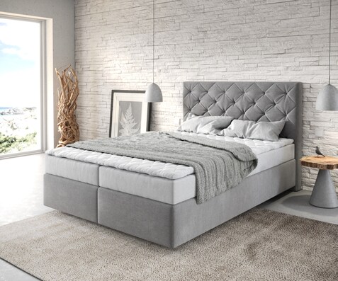 Boxspringbed Dream-Great 140x200 microvezel grijs