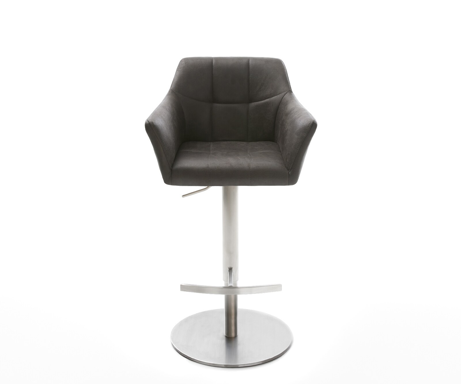 Barstoel Yulo-Flex vintage antraciet draaivoet hoogteverstelbaar roestvrijstaal 4 Barstoel Yulo-Flex vintage antraciet draaivoet hoogteverstelbaar roestvrijstaal 4