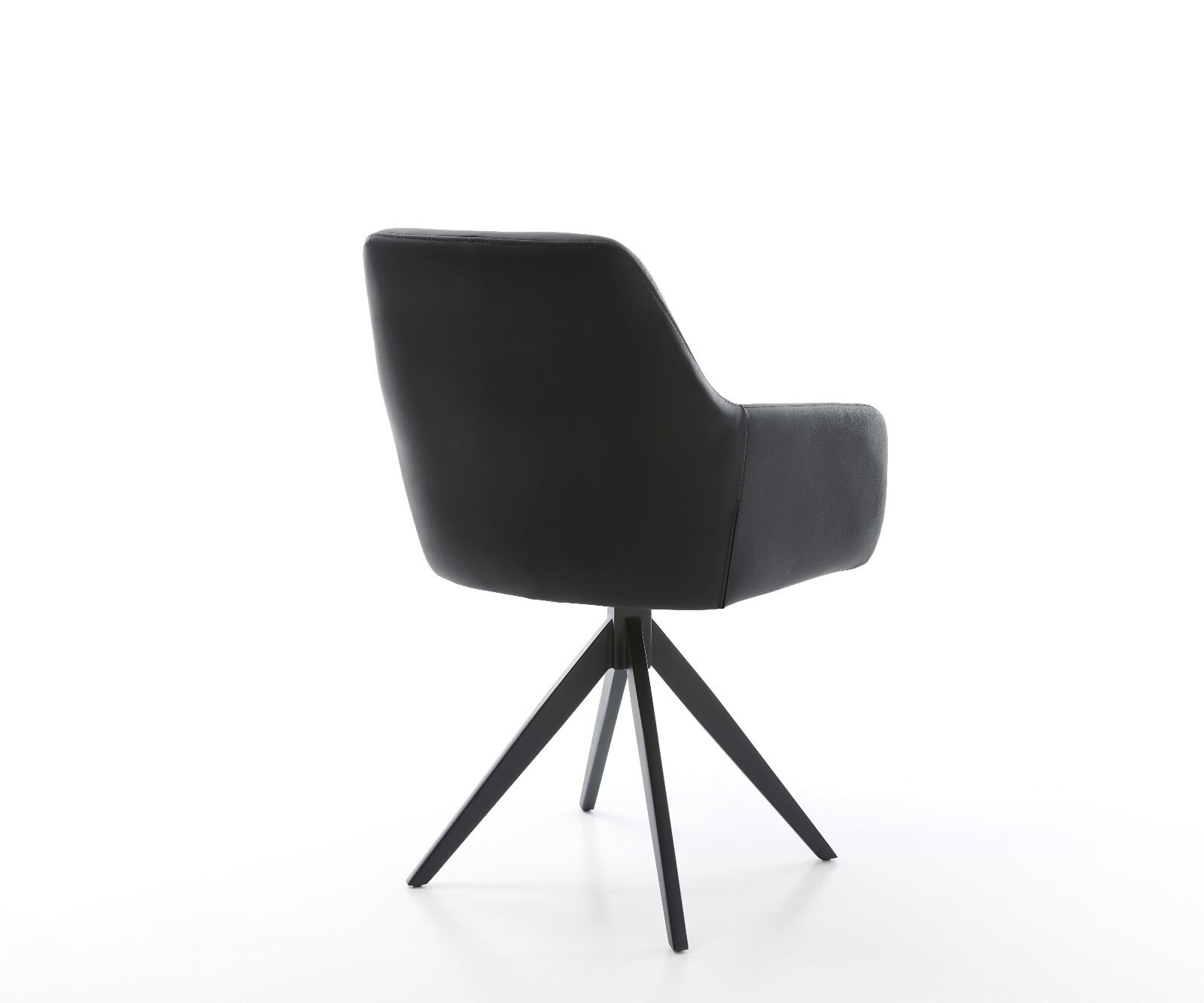 Eetkamerstoel Pejo-Flex echt leer zwart kruisframe hoekig zwart pocketveer kern 4 Eetkamerstoel Pejo-Flex echt leer zwart kruisframe hoekig zwart pocketveer kern 4