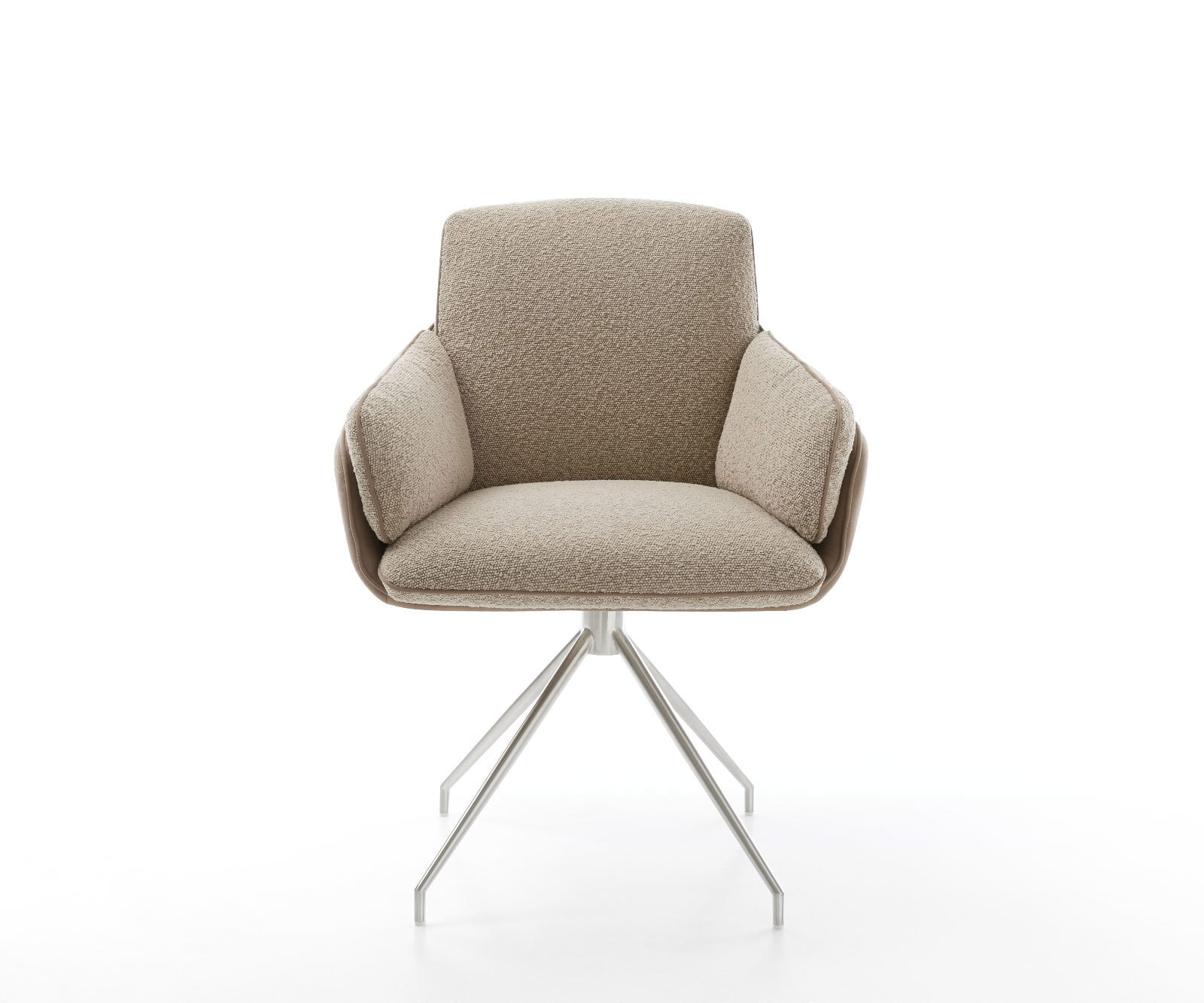 Draaistoel Luan-Flex met armleuning materiaalmix mud kruisframe conisch roestvrij staal 180° draaibaar 1 Draaistoel Luan-Flex met armleuning materiaalmix mud kruisframe conisch roestvrij staal 180° draaibaar 1