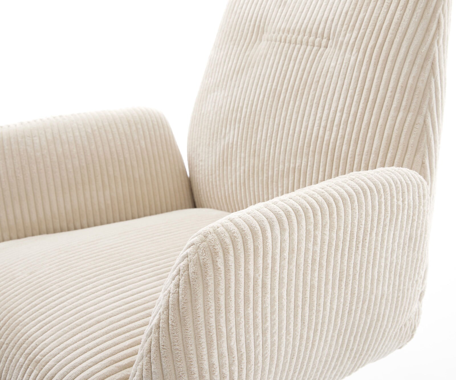 Draaistoel Zoa-Flex koord beige kruispoot grafiet 360° draaibaar rocker-functie pocketveer kern 4