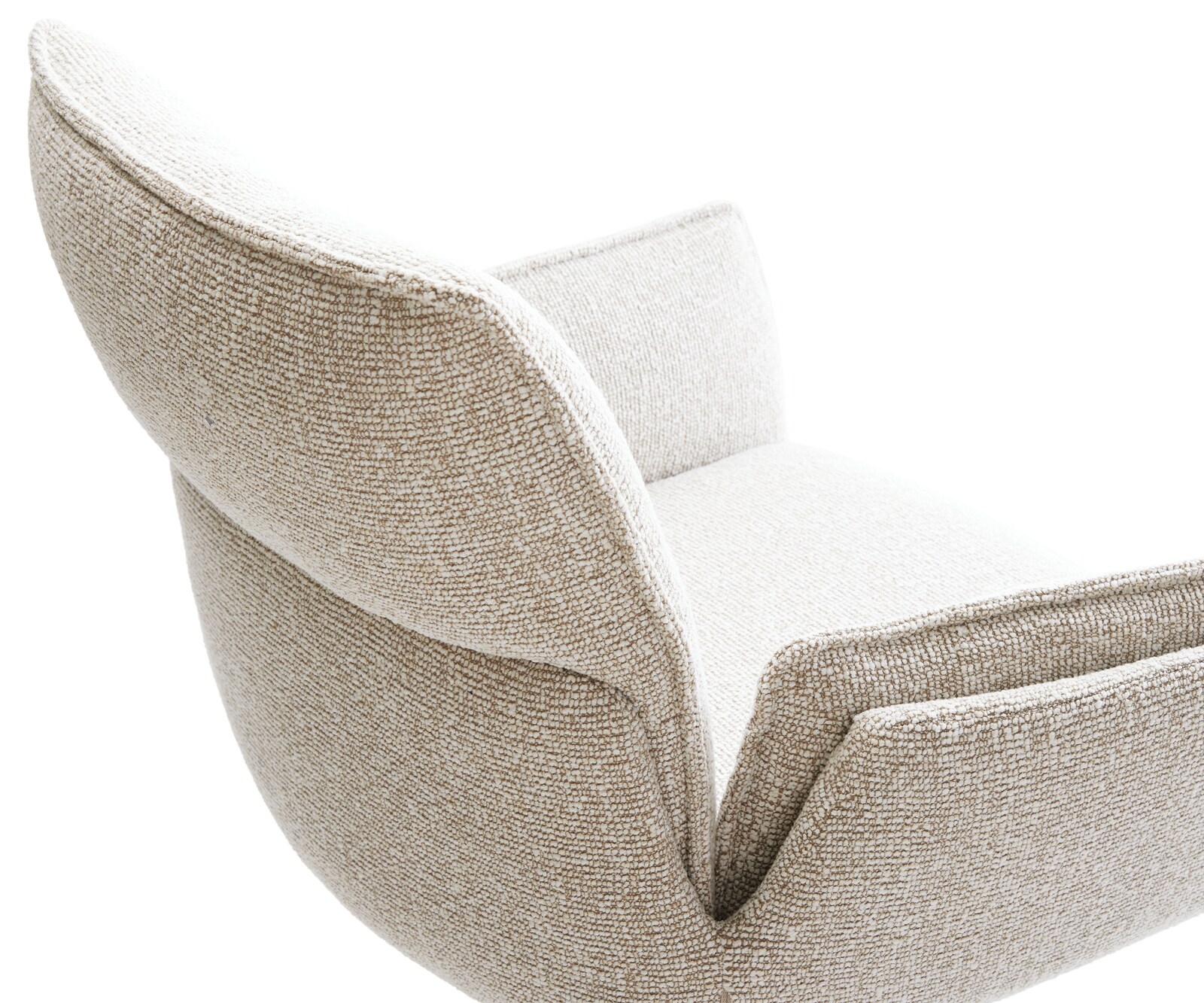 Eetkamerstoel Nela-Flex geweven stof beige kruisframe conisch zwart 3