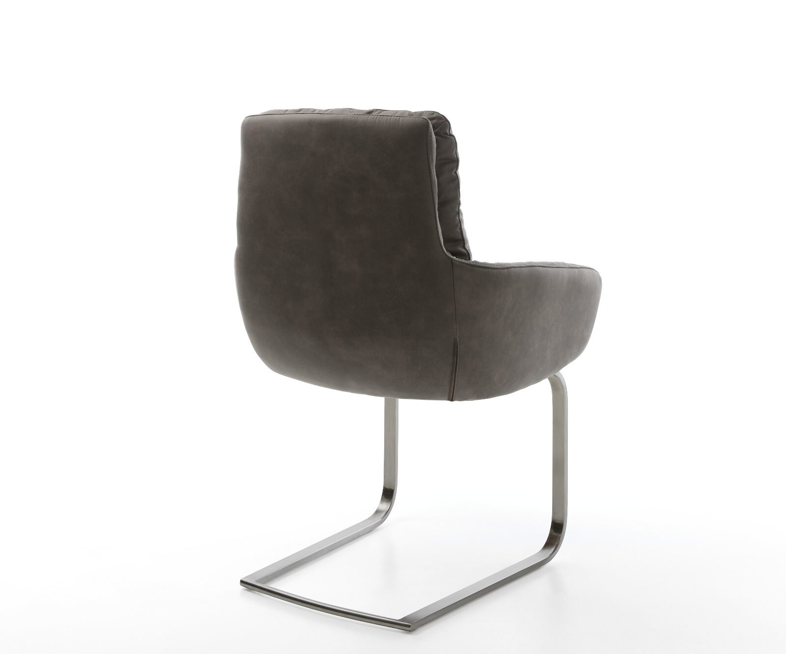 Sledemodel Abelia-Flex met armleuning microvelours antraciet vintage sledemodel vlak grafiet 4