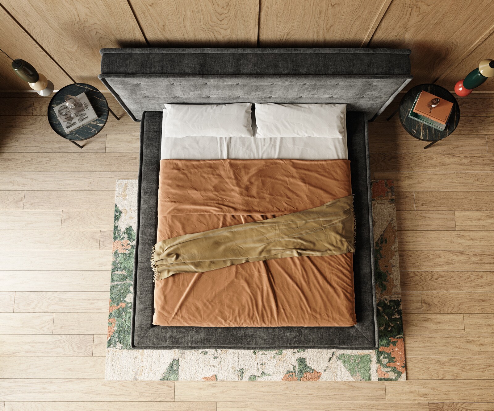 Gepolsterd-bedframe Filikos 180x200 cm chenille antraciet 5 Gepolsterd-bedframe Filikos 180x200 cm chenille antraciet 5