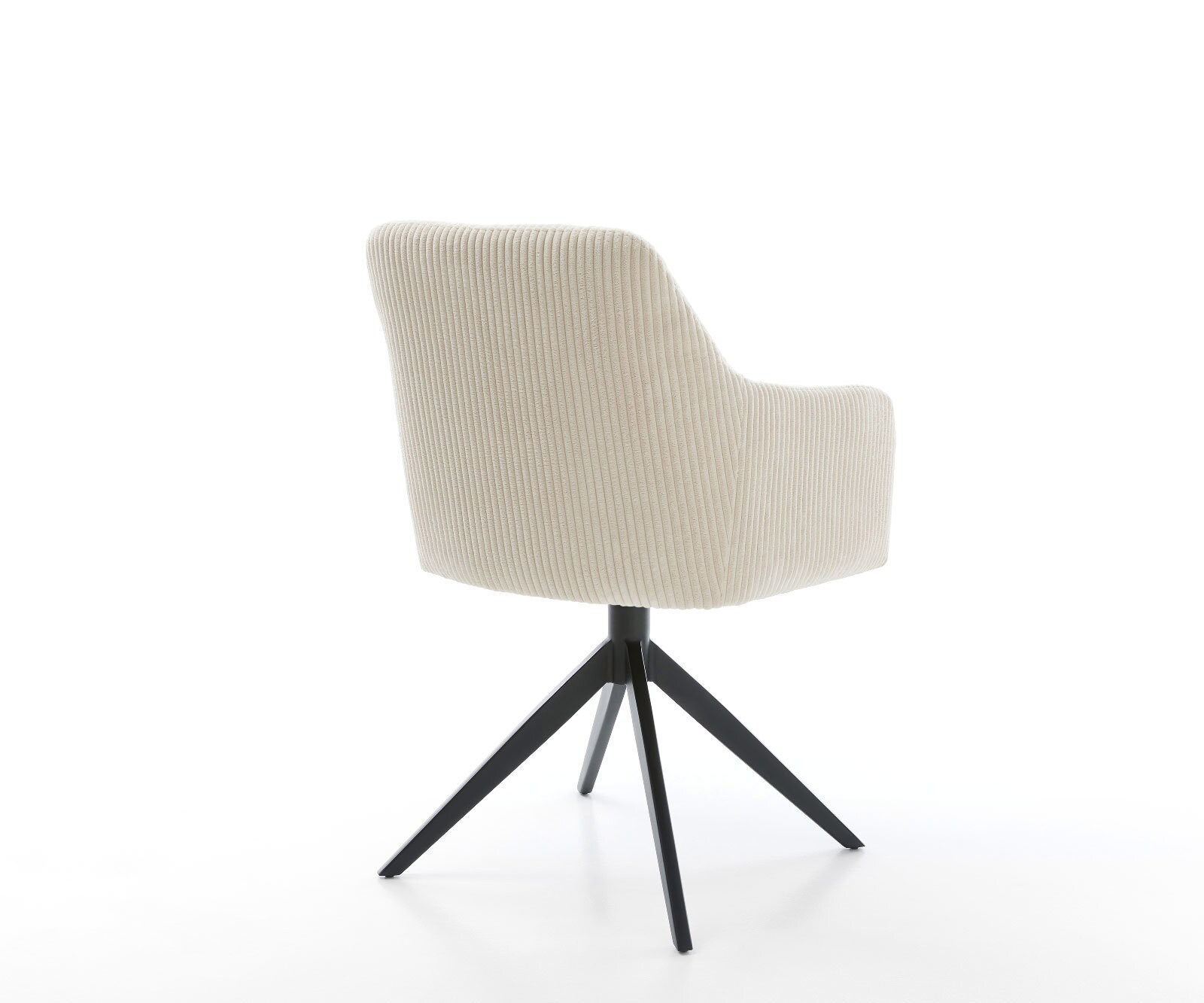 Draaistoel Greg-Flex koord beige kruisframe breed zwart 360° draaibaar rocker-functie pocketveer kern 4