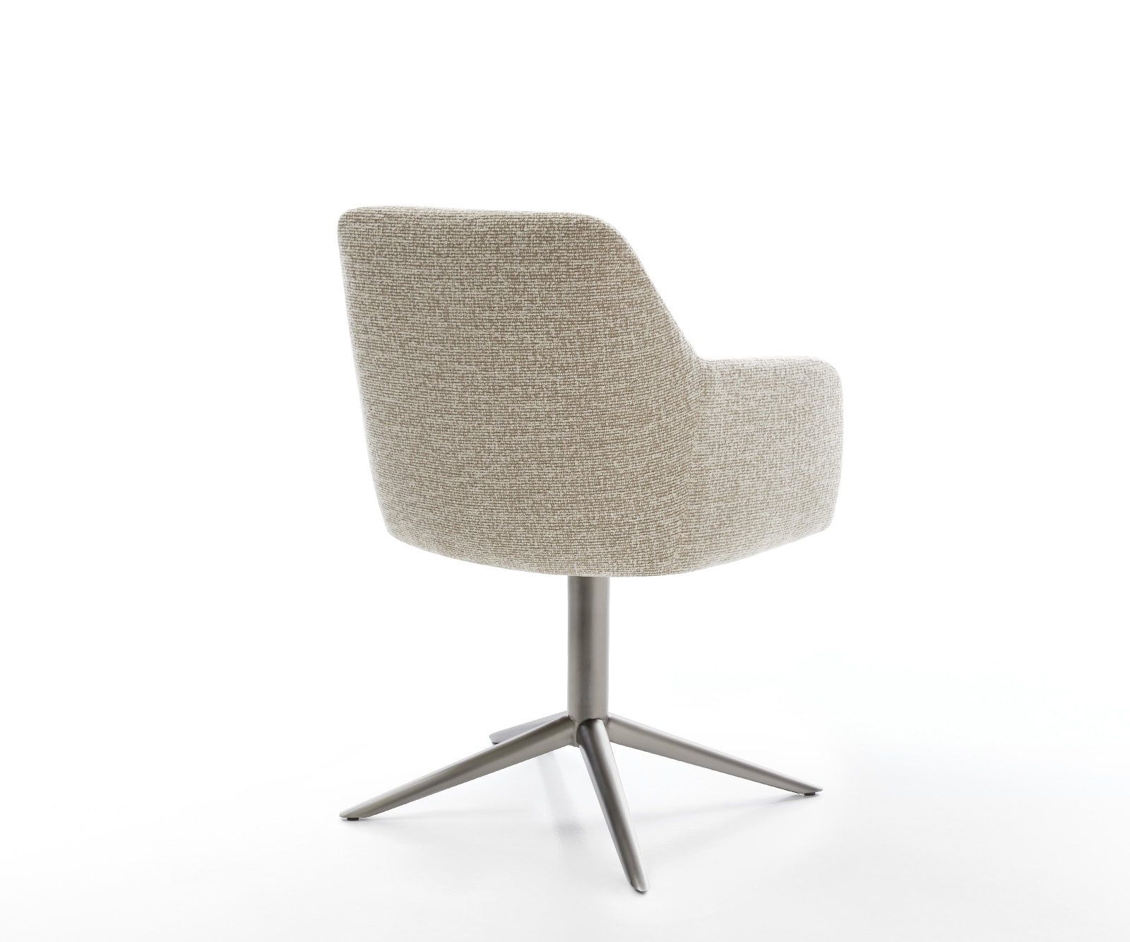 Draaistoel Greg-Flex geweven stof beige kruispoot grafiet 360° draaibaar rocker-functie pocketveer kern 5