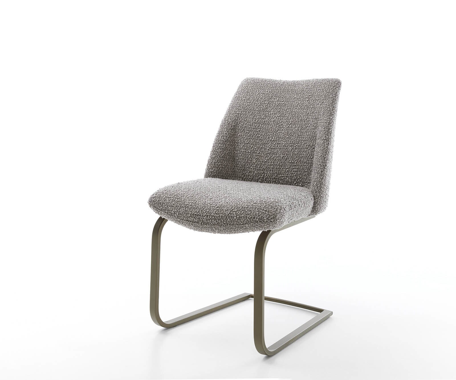 Sledemodel Elso-Flex bouclé zilver grijs sledemodel vlak afwerking met titanium pocketveer kern