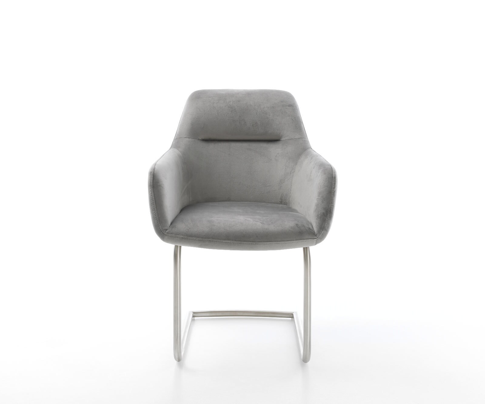 Sledemodel Pejo-Flex fluweel grijs sledemodel rond roestvrij staal pocketveer kern 1