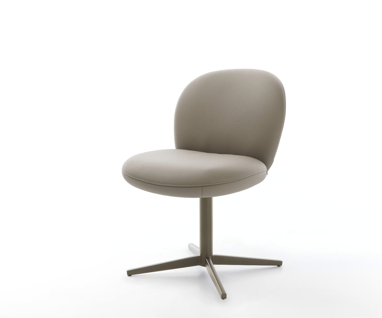 Draaistoel Nube-Flex echt leer mud kruispoot afwerking met titanium 360° draaibaar pocketveer kern