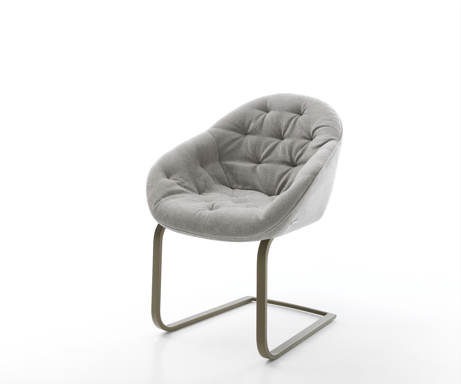 Sledemodel Gaio-Flex zachte stof met structuur grijs sledemodel vlak afwerking met titanium