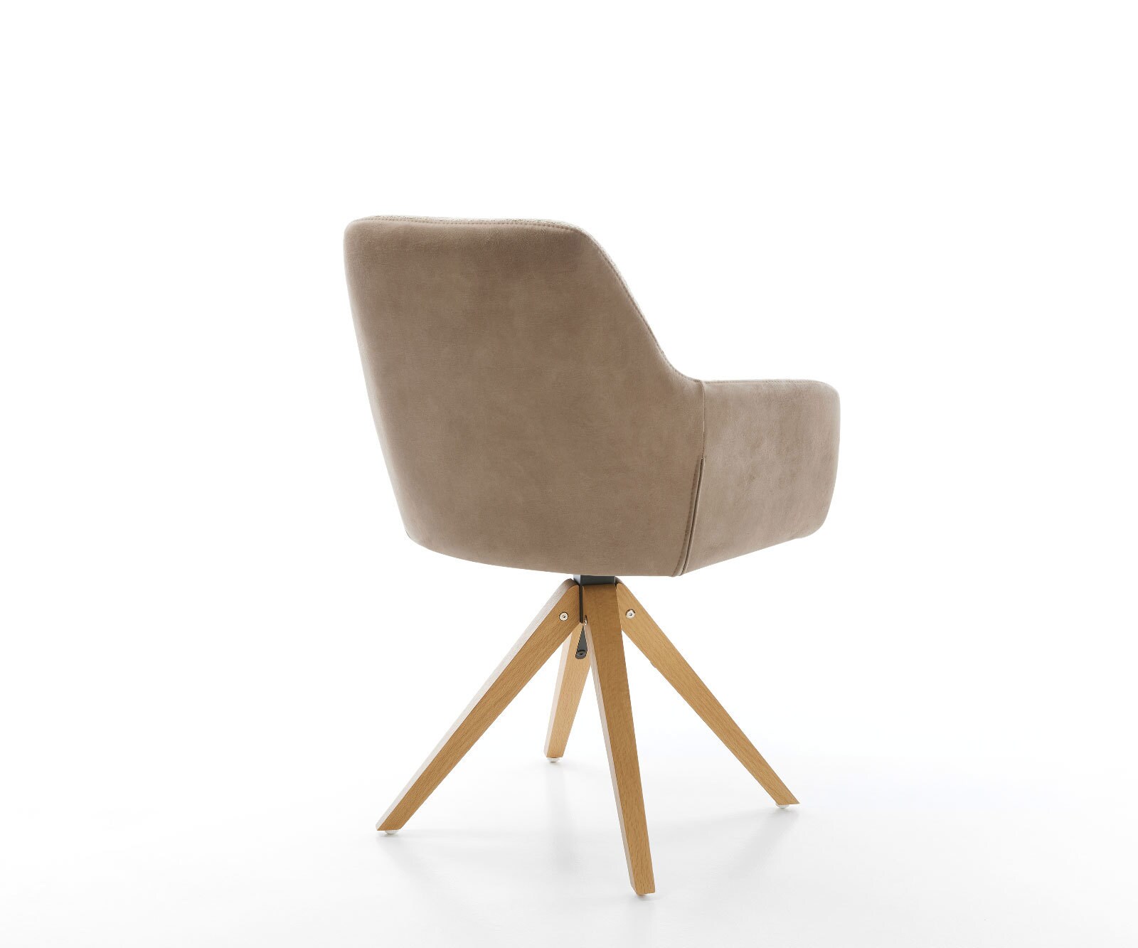 Draaistoel Pejo-Flex materiaalmix mud houten frame hoekig wit 180° draaibaar pocketveer kern 4