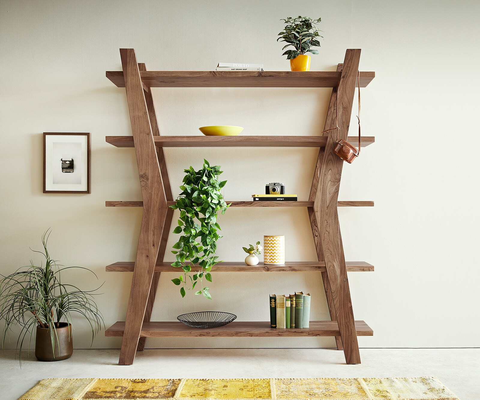 Rek Xanthios 170x40 cm acacia bruin 1 Rek Xanthios 170x40 cm acacia bruin 1