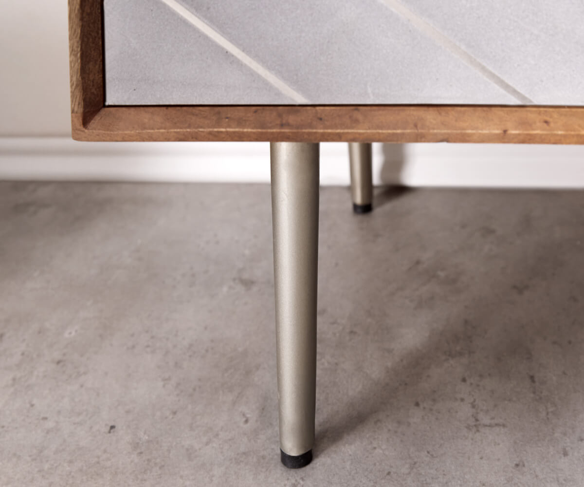 Fuß Konisch 20 cm Metall Silber (4er Set) 1