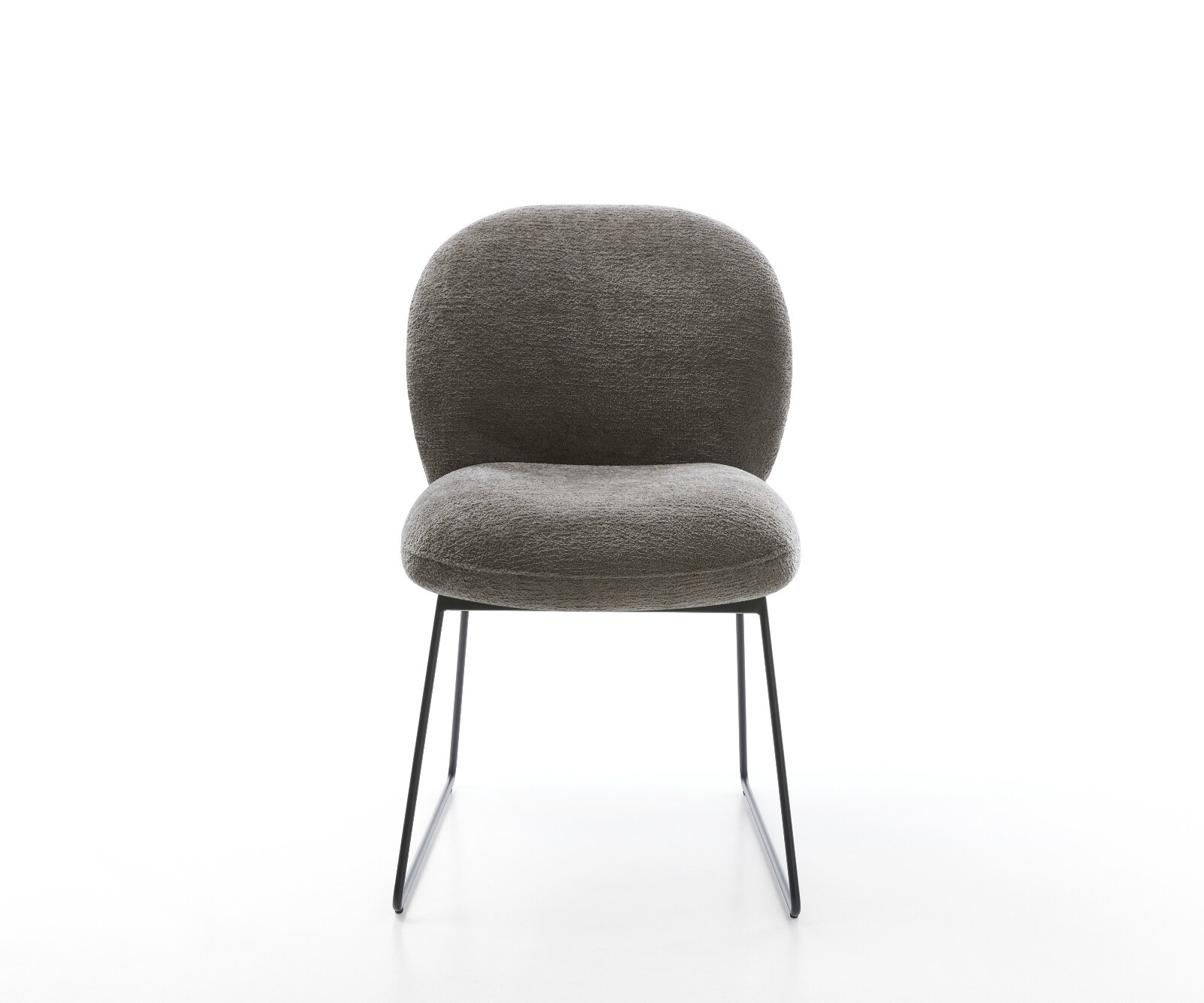 Eetkamerstoel Nube-Flex bouclé zacht mud slipframe zwart pocketveer kern 2