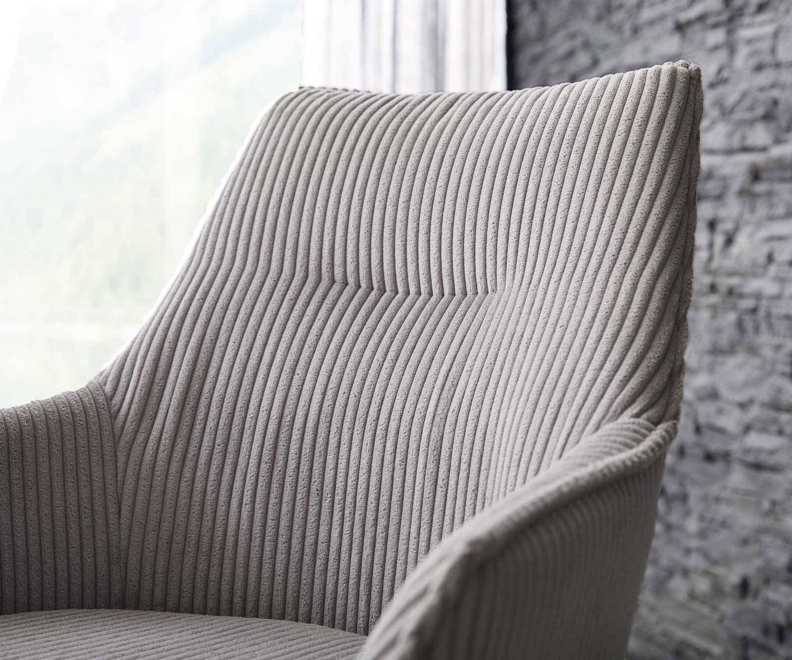 Draaistoel Alja-Flex met armleuning koord zilver grijs houten frame hoekig natuur 180° draaibaar pocketveer kern 3 Draaistoel Alja-Flex met armleuning koord zilver grijs houten frame hoekig natuur 180° draaibaar pocketveer kern 3