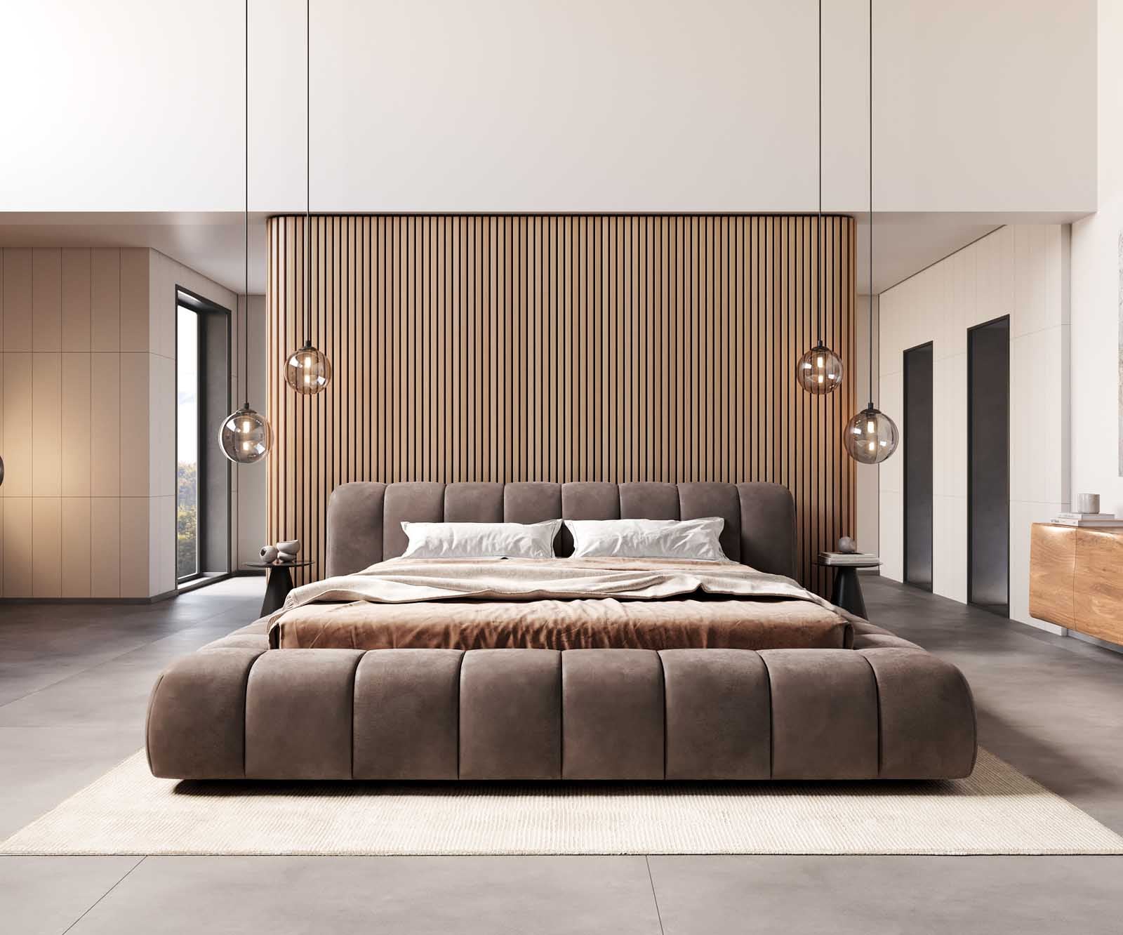 Bedframe Cutio 180x200 cm microvezel taupe vintage 2 Bedframe Cutio 180x200 cm microvezel taupe vintage 2