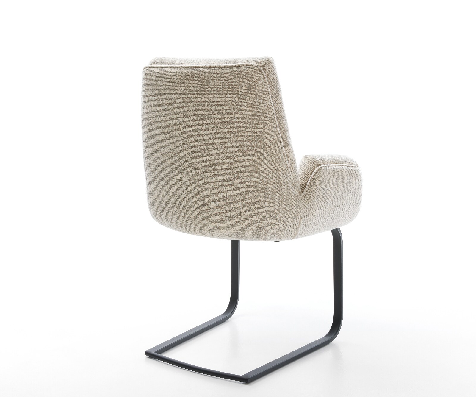 Sledemodel Clea-Flex geweven stof beige sledemodel vlak zwart pocketveer kern 5